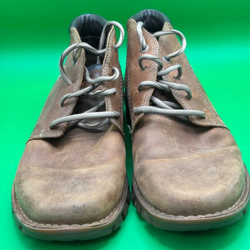 Caterpillar Transform 2.0 Mens 10 Brown Leather Lace Up Chukka Work Boots CAT